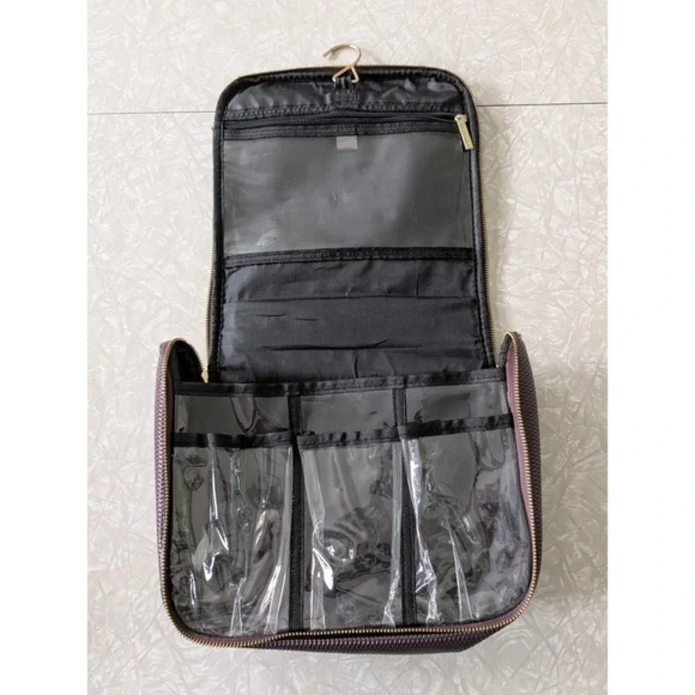 Laura Ashley Purple Travel Bathroom Tote Cosmetic Hygiene‎ Case Bag Hanging